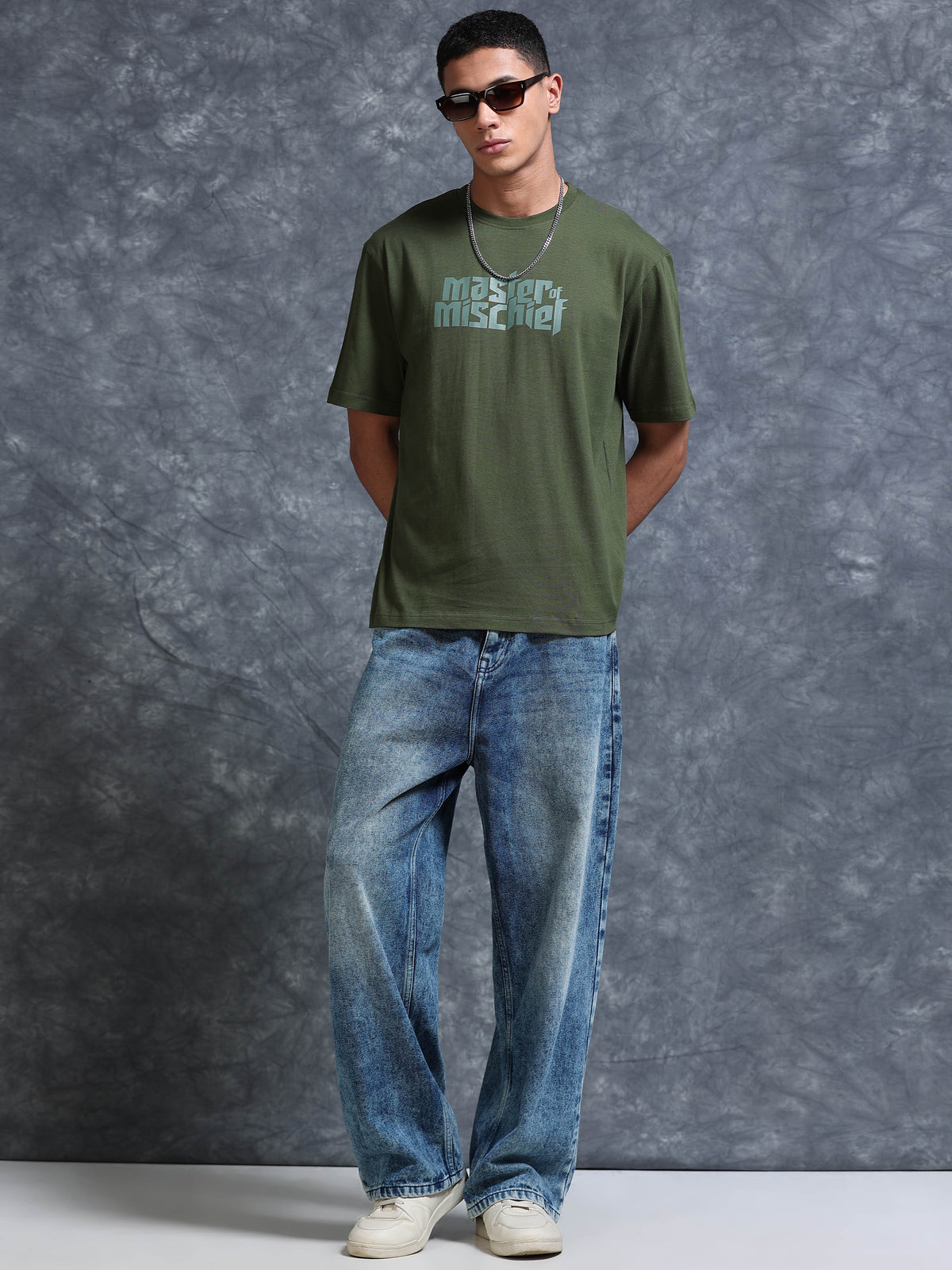 ARDEUR STREETZ Men's Relaxed Fit 100% Cotton Graphic T-Shirt - Rifle Green