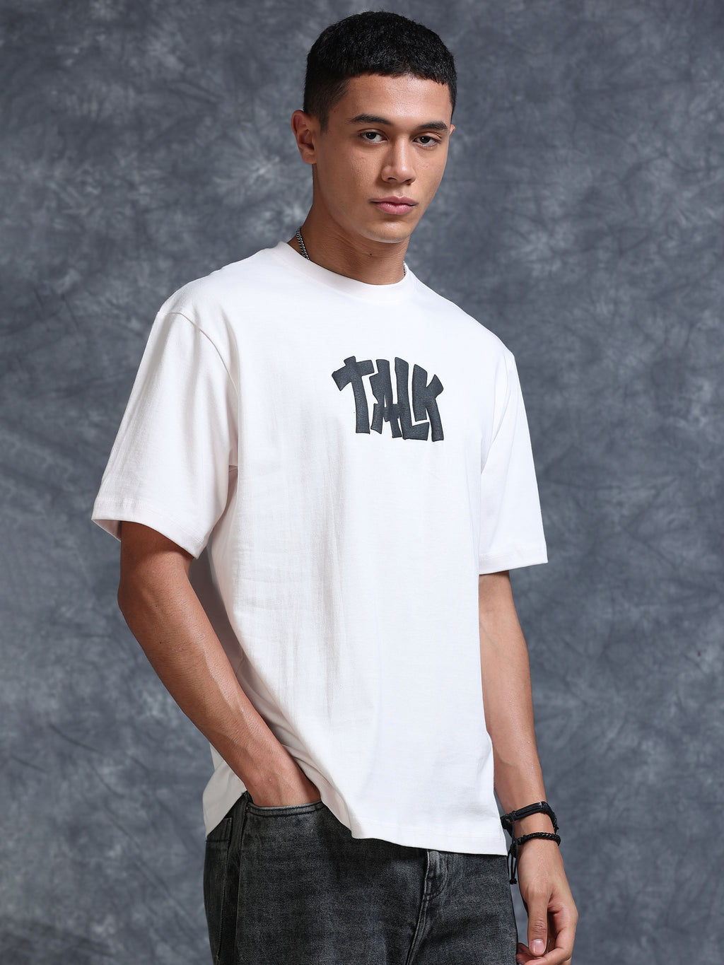 ARDEUR STREETZ Men's Relaxed Fit 100% Cotton Graphic T-Shirt - Bone White