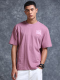 ARDEUR STREETZ Men's Relaxed Fit 100% Cotton Printed T-Shirt - Dusky Orchid
