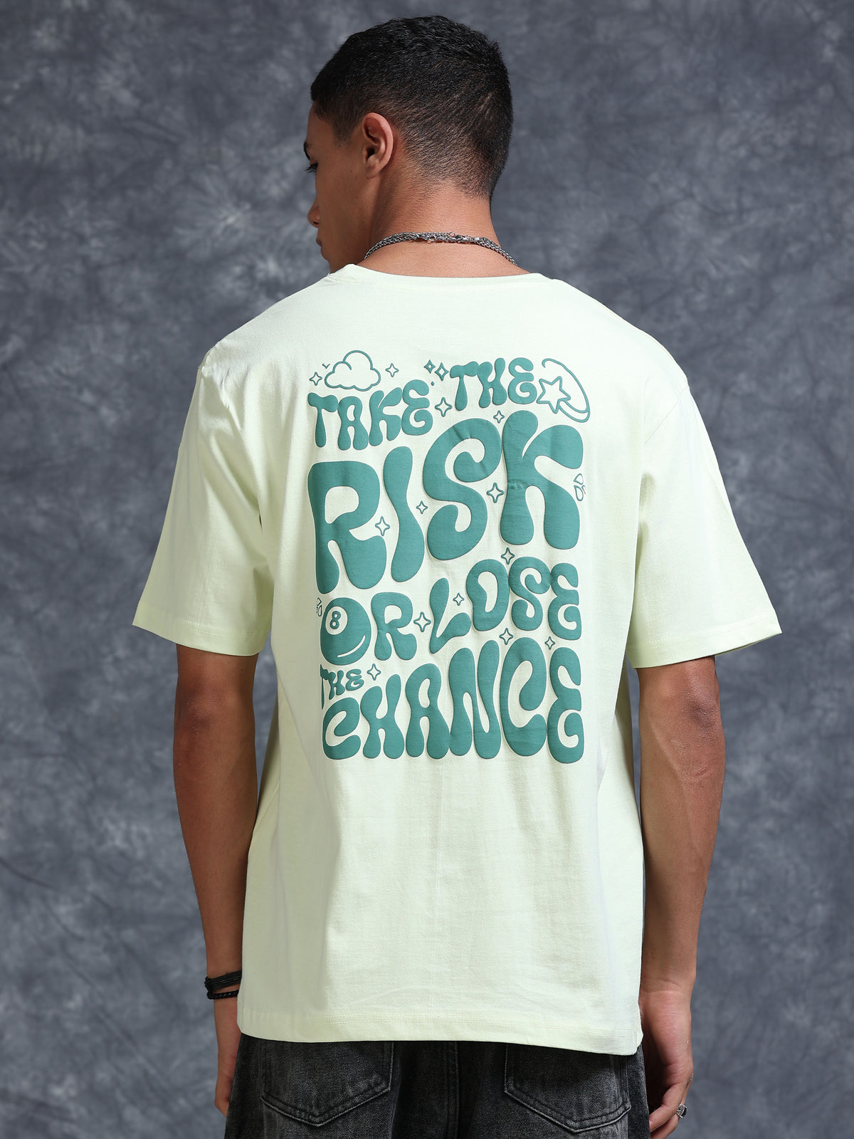 ARDEUR STREETZ Men's Relaxed Fit 100% Cotton Graphic T-Shirt - White Jade