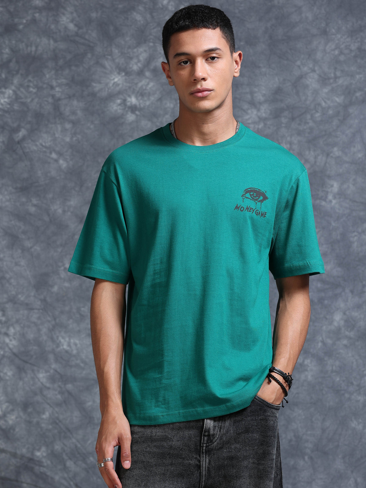 ARDEUR STREETZ Men's Relaxed Fit 100% Cotton Graphic T-Shirt - Alpine Green