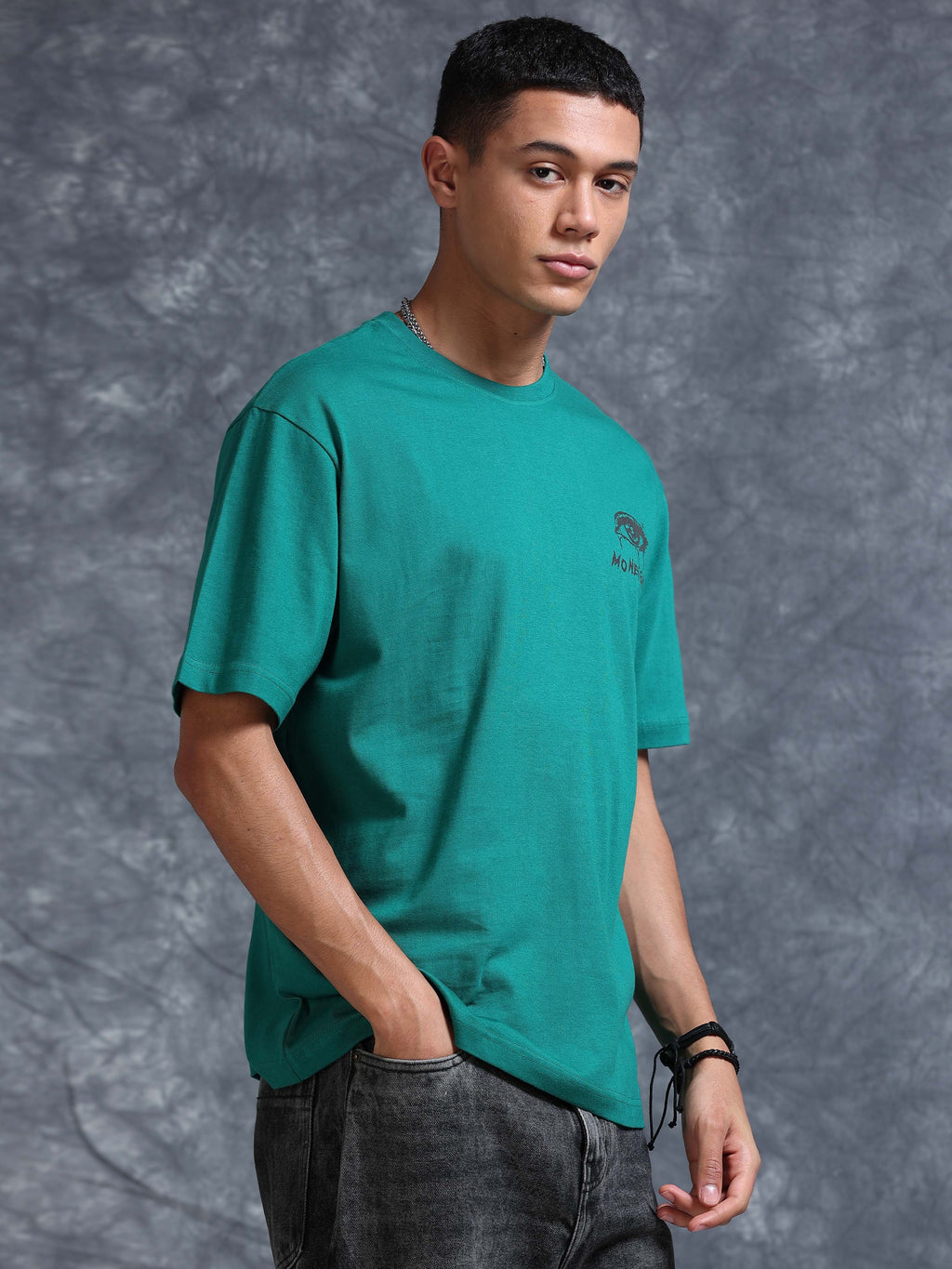 ARDEUR STREETZ Men's Relaxed Fit 100% Cotton Graphic T-Shirt - Alpine Green