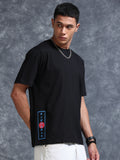 ARDEUR STREETZ Men's Relaxed Fit 100% Cotton Graphic Printed T-Shirt - Black