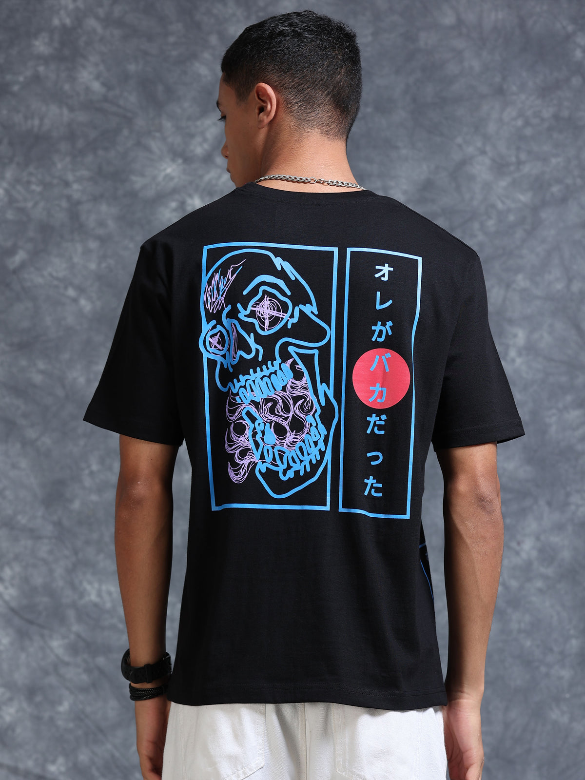 ARDEUR STREETZ Men's Relaxed Fit 100% Cotton Graphic Printed T-Shirt - Black