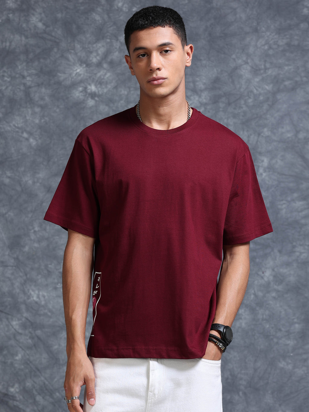 ARDEUR STREETZ Men's Relaxed Fit 100% Cotton Graphic T-Shirt - Tawny Port