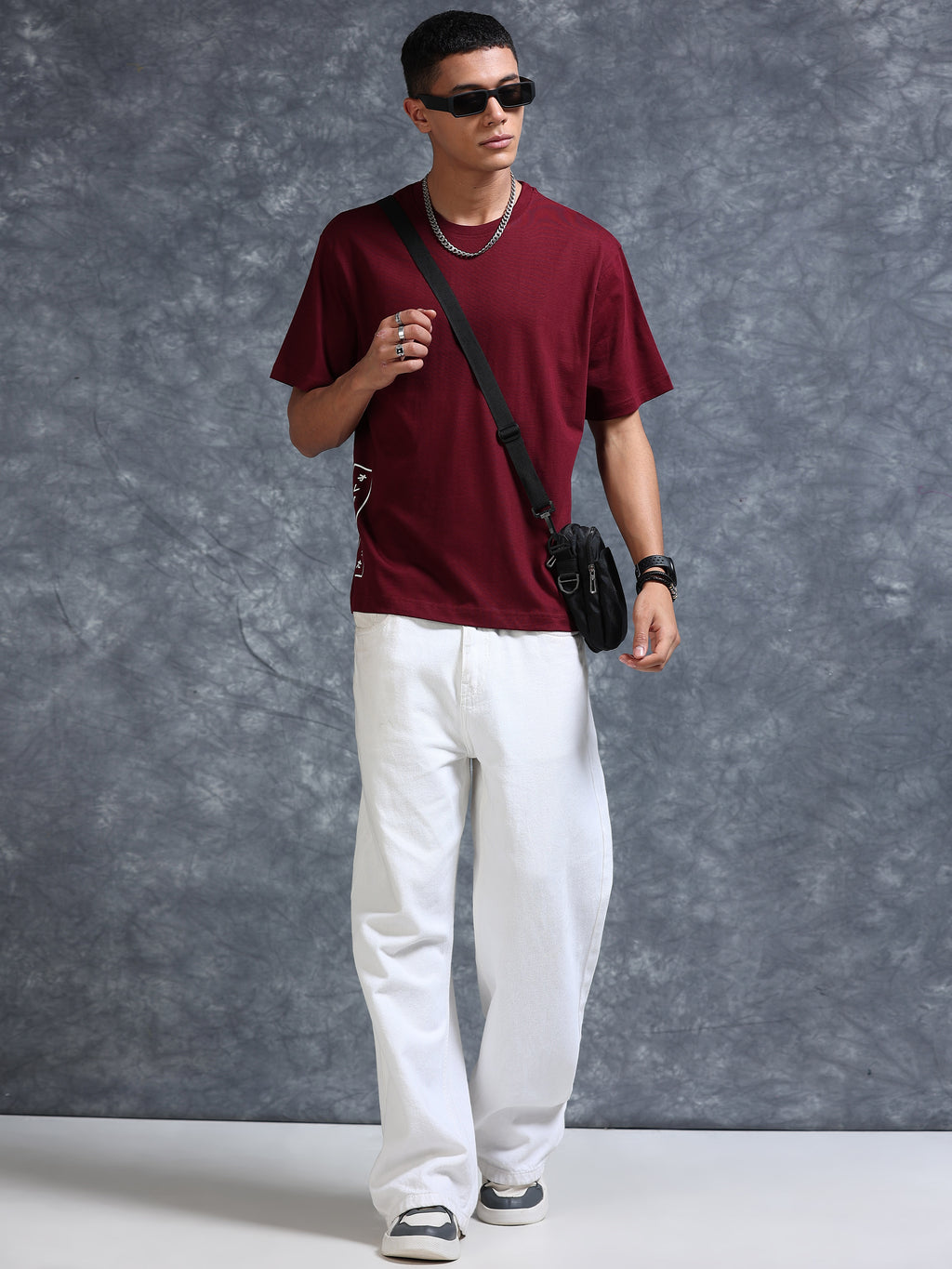ARDEUR STREETZ Men's Relaxed Fit 100% Cotton Graphic T-Shirt - Tawny Port