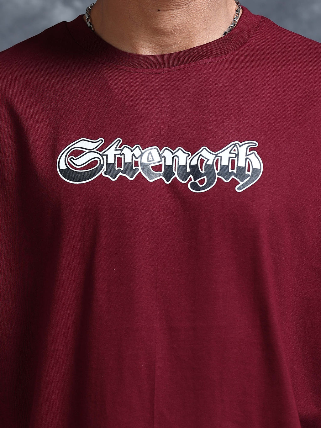 ARDEUR STREETZ Men's Relaxed Fit 100% Cotton Graphic Printed T-Shirt - Tawny Port