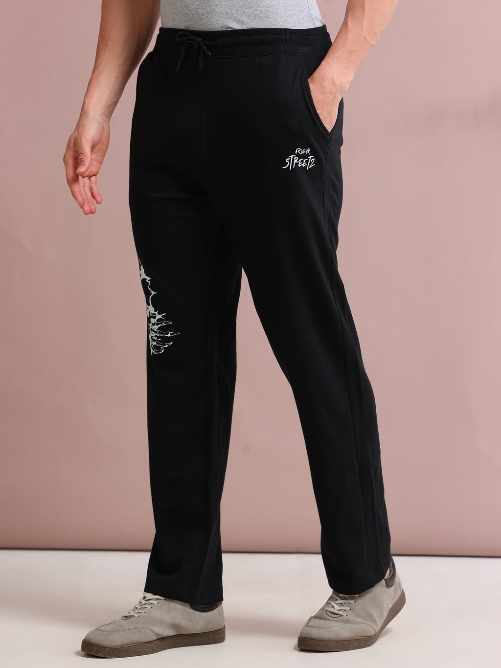 ARDEUR STREETZ Men's Relaxed Fit Track Pants - Black