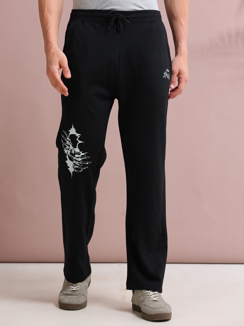 ARDEUR STREETZ Men's Relaxed Fit Track Pants - Black