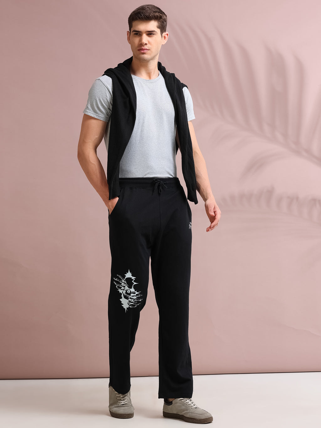 ARDEUR STREETZ Men's Relaxed Fit Track Pants - Black