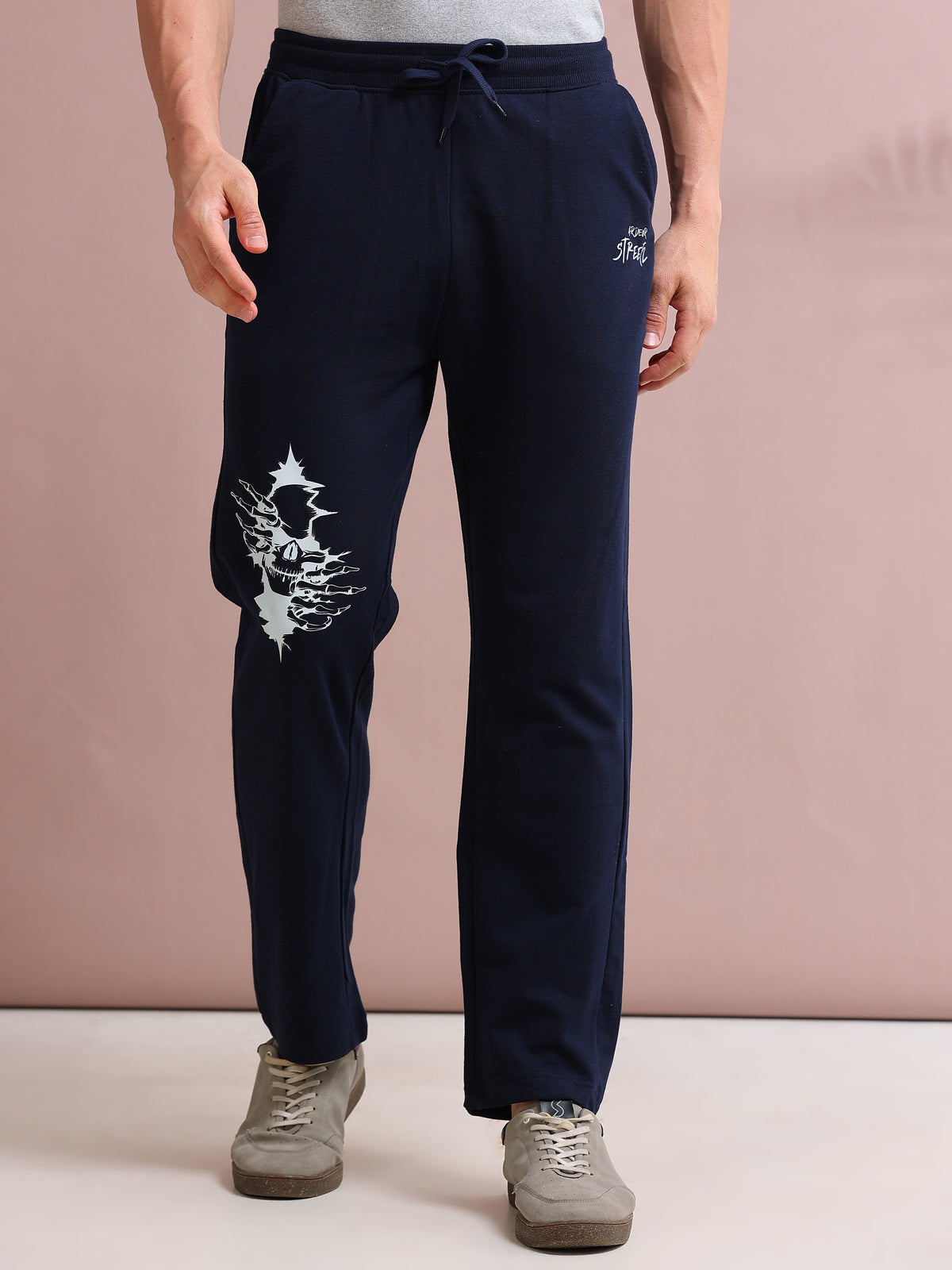 ARDEUR STREETZ Men's Relaxed Fit Track Pants - Navy