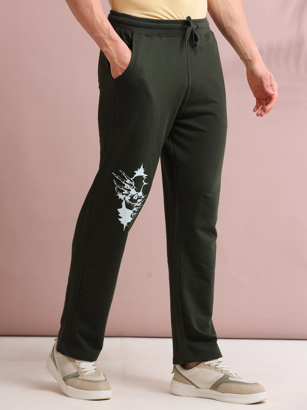ARDEUR STREETZ Men's Relaxed Fit Track Pants - Olive