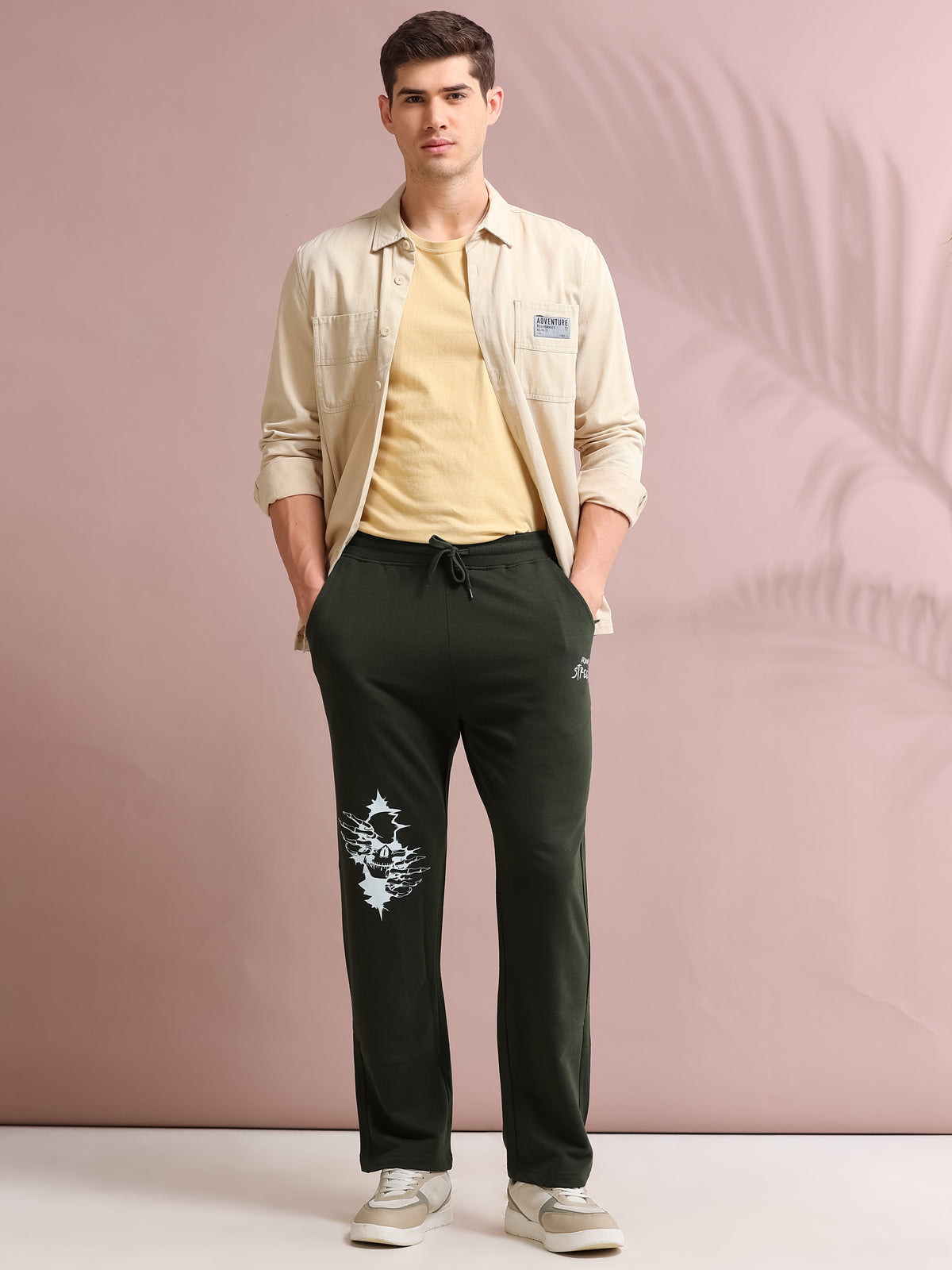 ARDEUR STREETZ Men's Relaxed Fit Track Pants - Olive