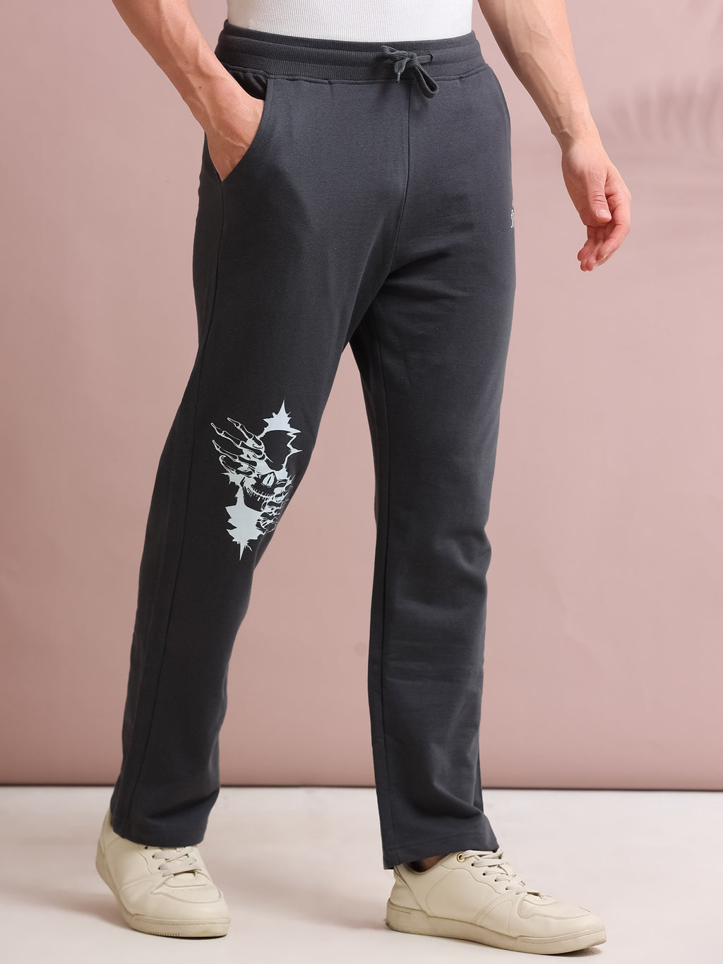 ARDEUR STREETZ Men's Relaxed Fit Track Pants - Steel Grey