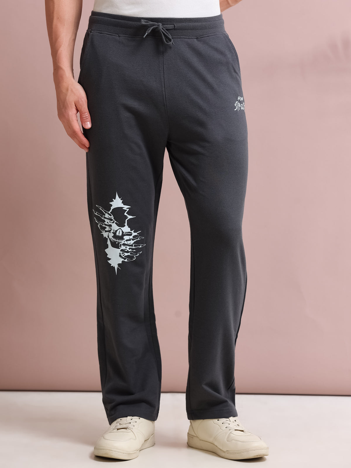 ARDEUR STREETZ Men's Relaxed Fit Track Pants - Steel Grey
