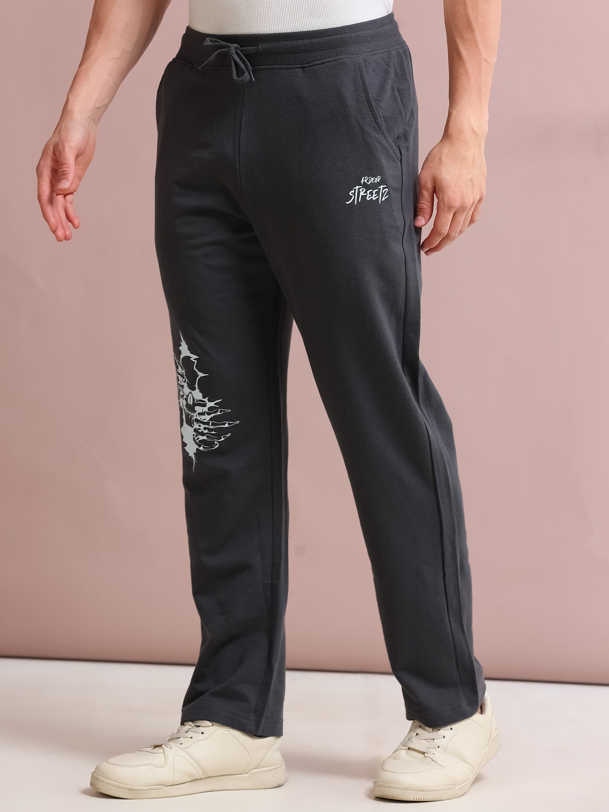 ARDEUR STREETZ Men's Relaxed Fit Track Pants - Steel Grey