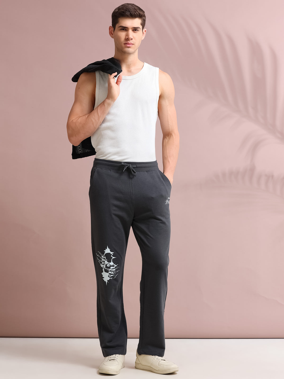 ARDEUR STREETZ Men's Relaxed Fit Track Pants - Steel Grey