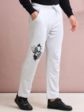 ARDEUR STREETZ Men's Relaxed Fit Track Pants - White Melange