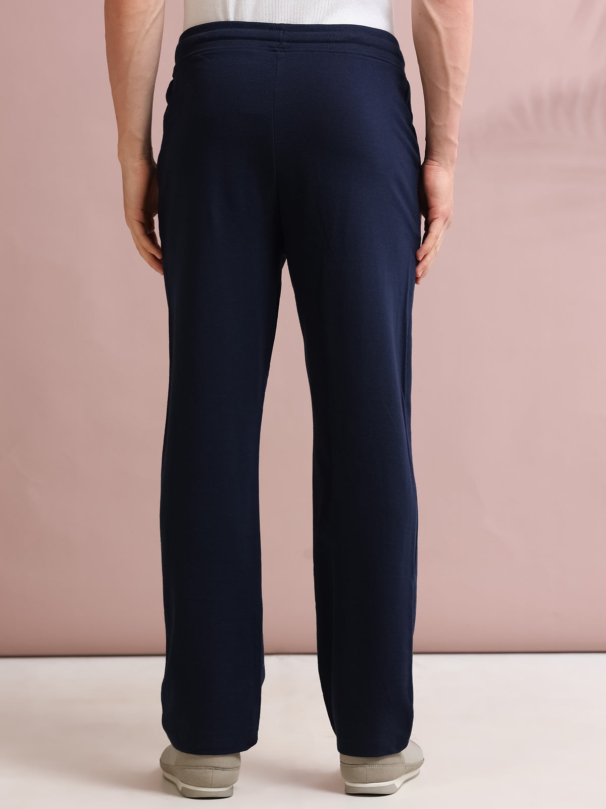 ARDEUR STREETZ Men's Relaxed Fit TypographyTrack Pants - Navy