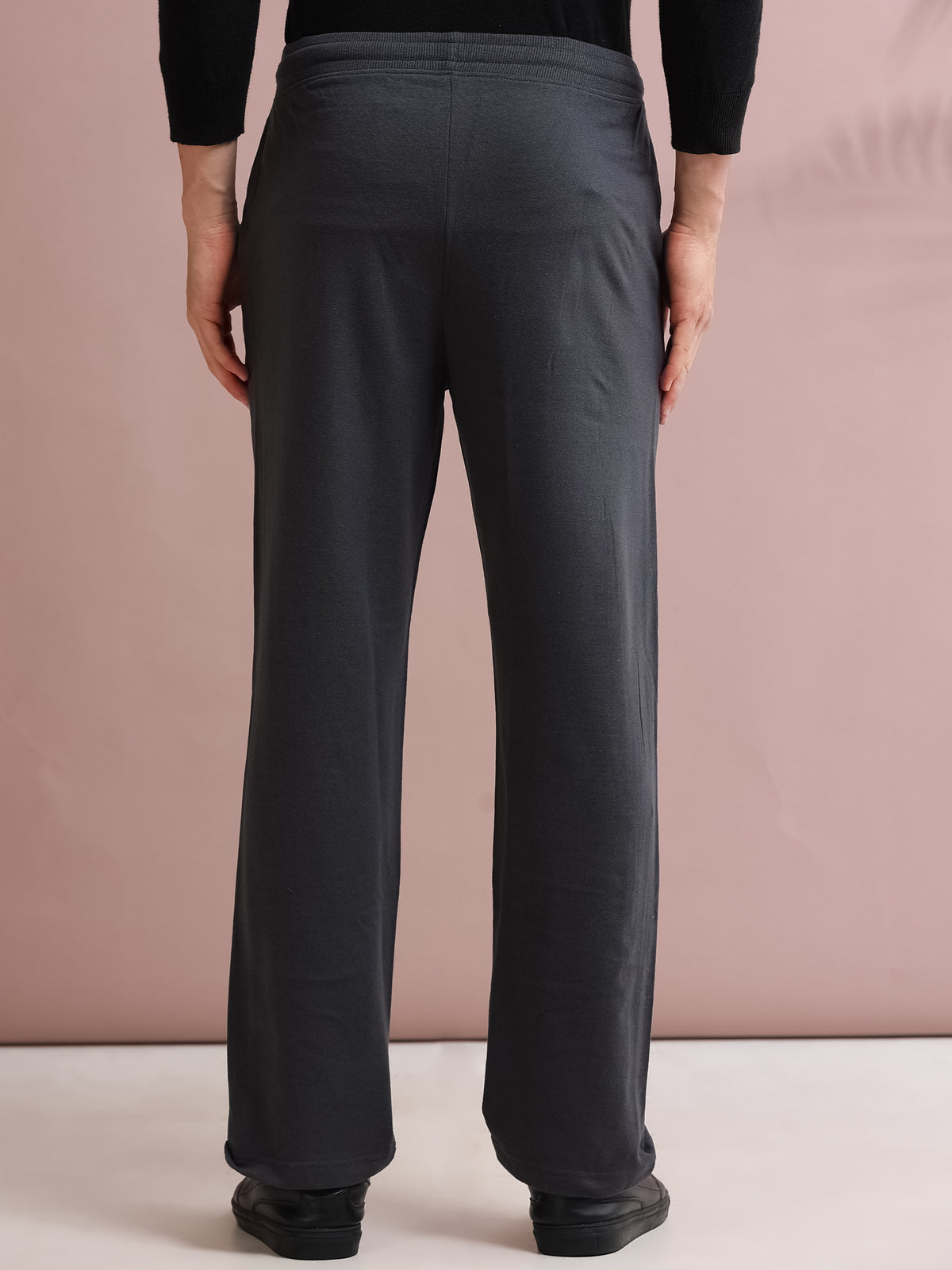 ARDEUR STREETZ Men's Relaxed Fit TypographyTrack Pants - Steel Grey
