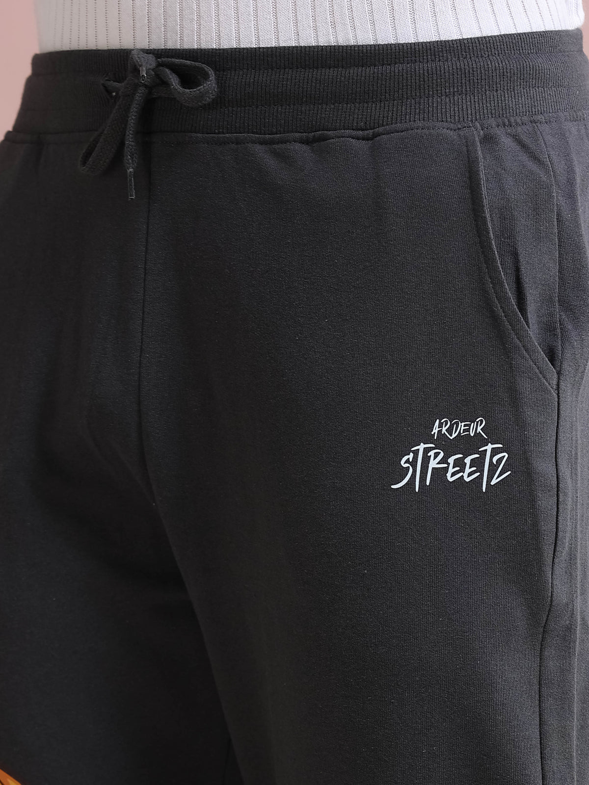 ARDEUR STREETZ Men's Relaxed Fit Printed Track Pants - Steel Grey