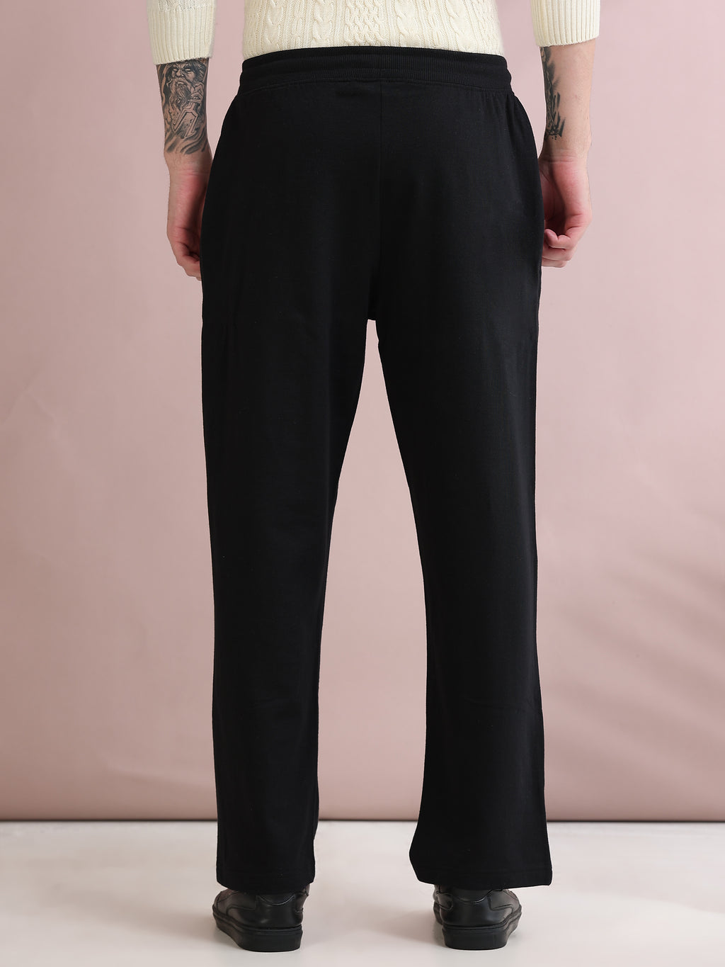 ARDEUR ZEAL IN YOU Men's Relaxed Fit Printed Track Pants - Black