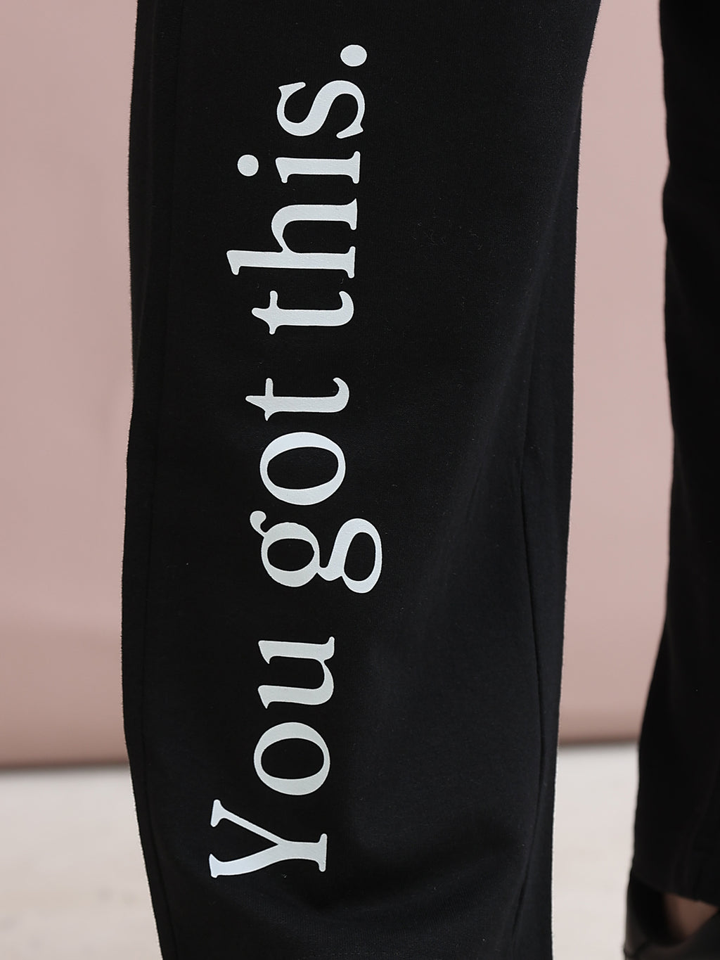 ARDEUR ZEAL IN YOU Men's Relaxed Fit Printed Track Pants - Black