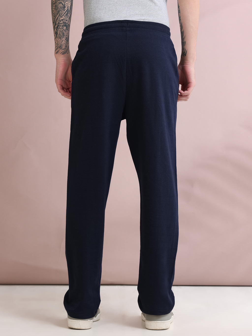 ARDEUR ZEAL IN YOU Men's Relaxed Fit Printed Track Pants - Navy