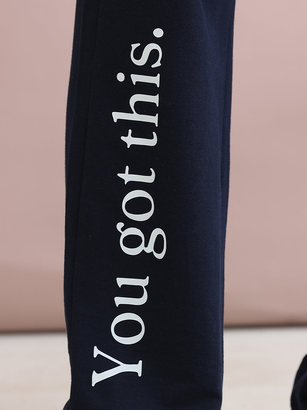 ARDEUR ZEAL IN YOU Men's Relaxed Fit Printed Track Pants - Navy