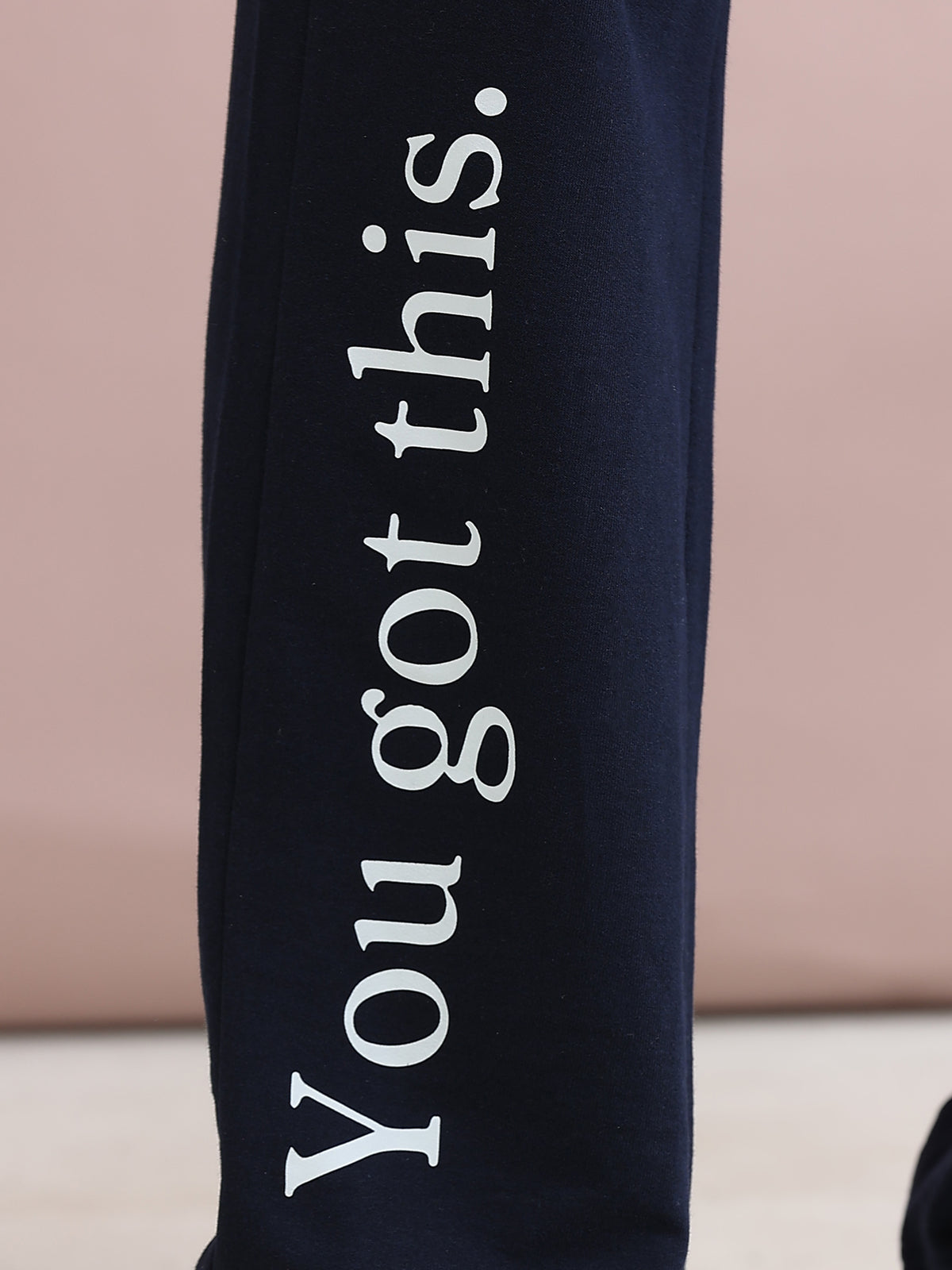 ARDEUR ZEAL IN YOU Men's Relaxed Fit Printed Track Pants - Navy
