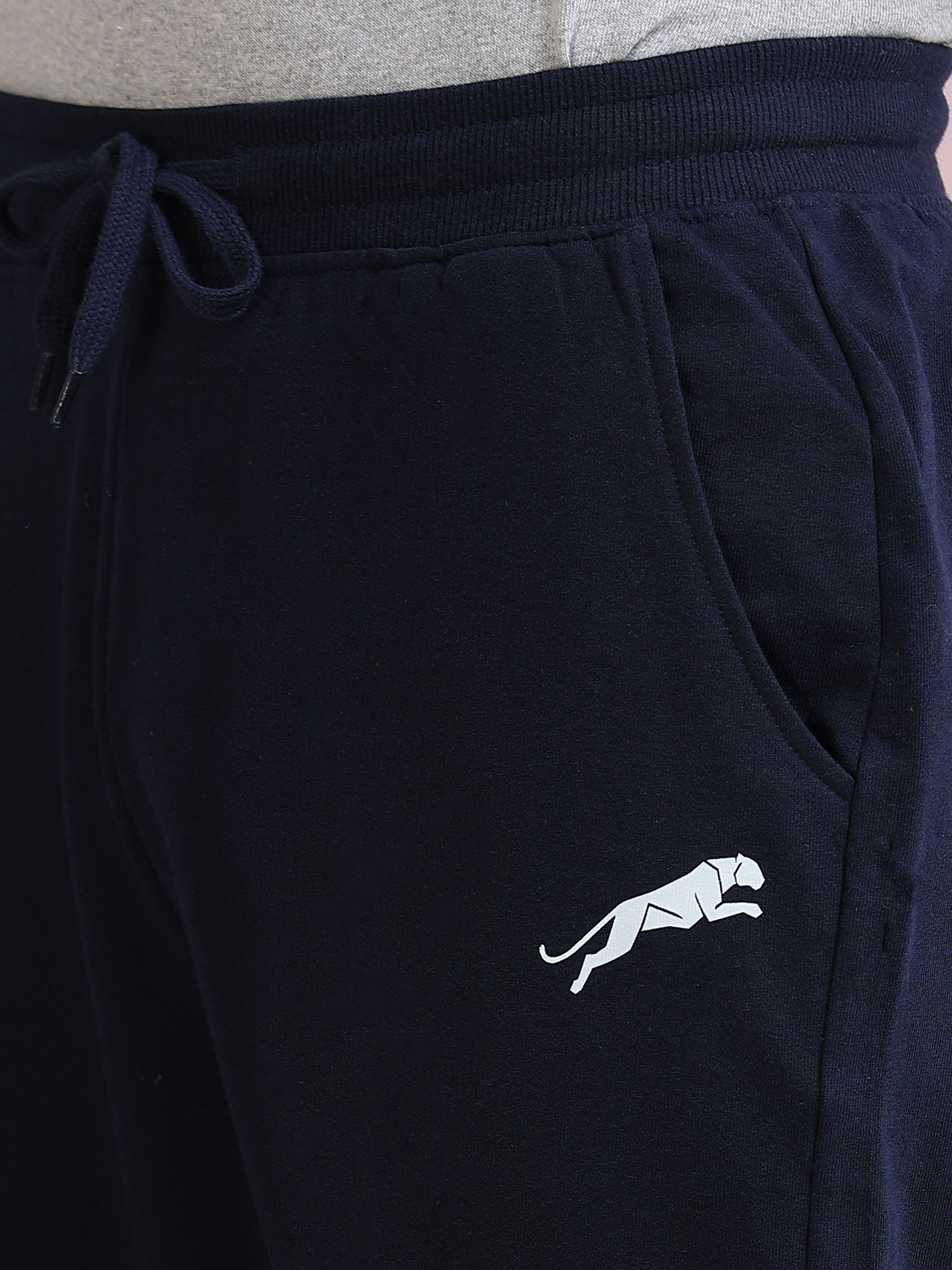 ARDEUR ZEAL IN YOU Men's Relaxed Fit Printed Track Pants - Navy