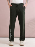 ARDEUR ZEAL IN YOU Men's Relaxed Fit Printed Track Pants - Olive