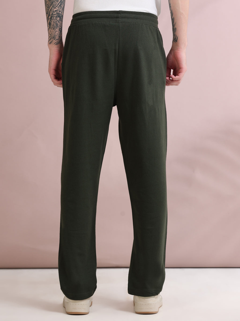 ARDEUR ZEAL IN YOU Men's Relaxed Fit Printed Track Pants - Olive