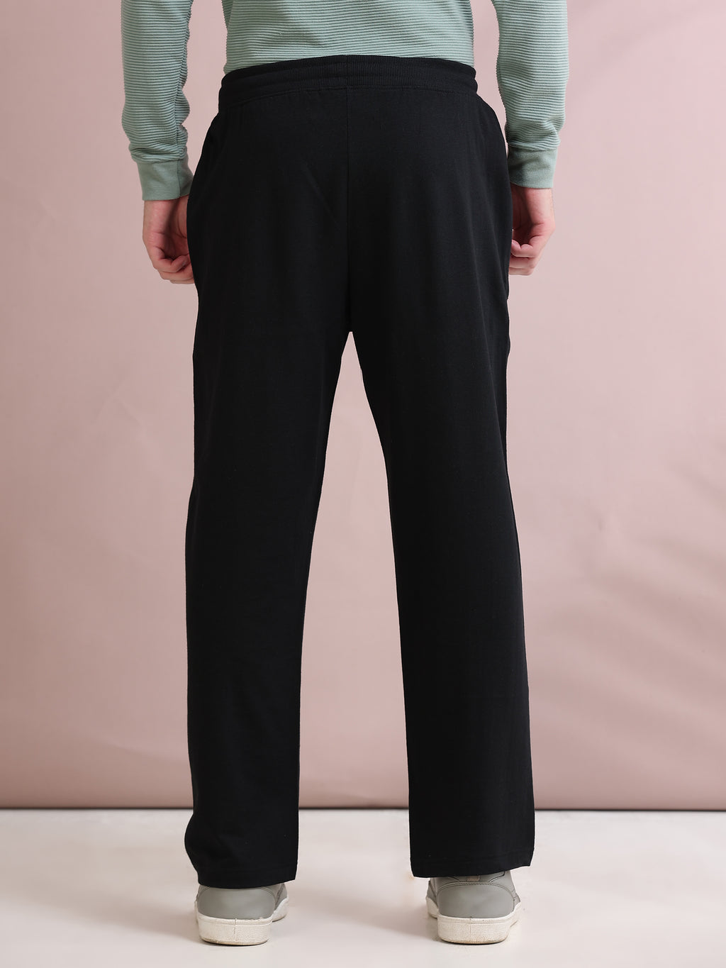 ARDEUR ZEAL IN YOU Men's Relaxed Fit Cotton Blended Track Pants - Black