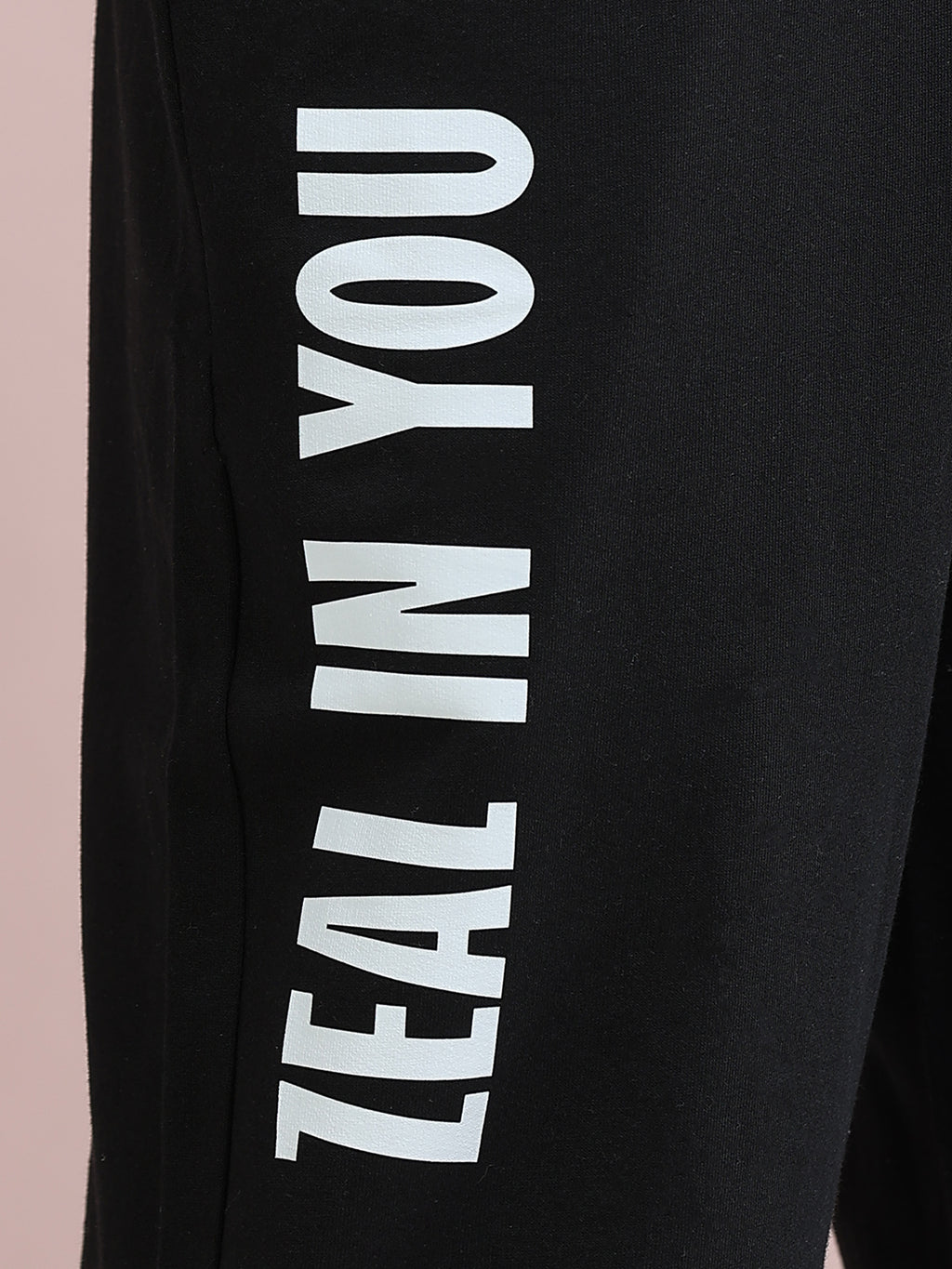 ARDEUR ZEAL IN YOU Men's Relaxed Fit Cotton Blended Track Pants - Black
