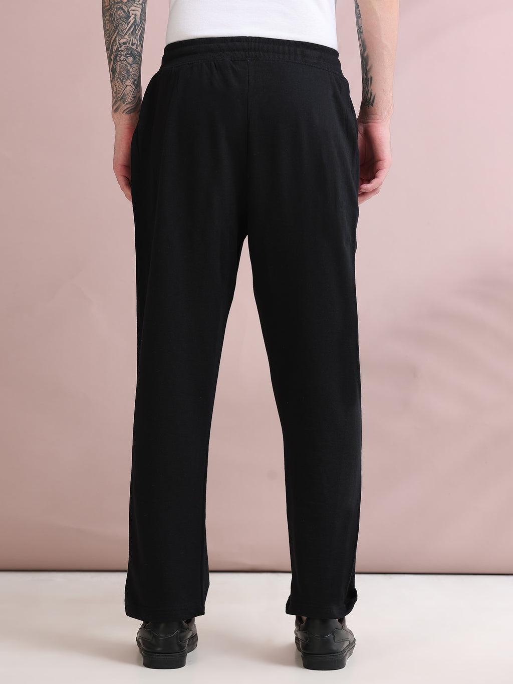 ARDEUR ZEAL IN YOU Men's Relaxed Fit TypographyTrack Pants - Black