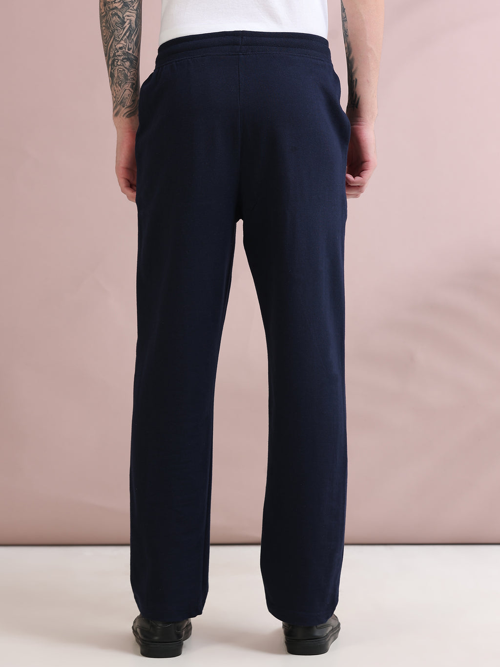 ARDEUR ZEAL IN YOU Men's Relaxed Fit TypographyTrack Pants - Navy