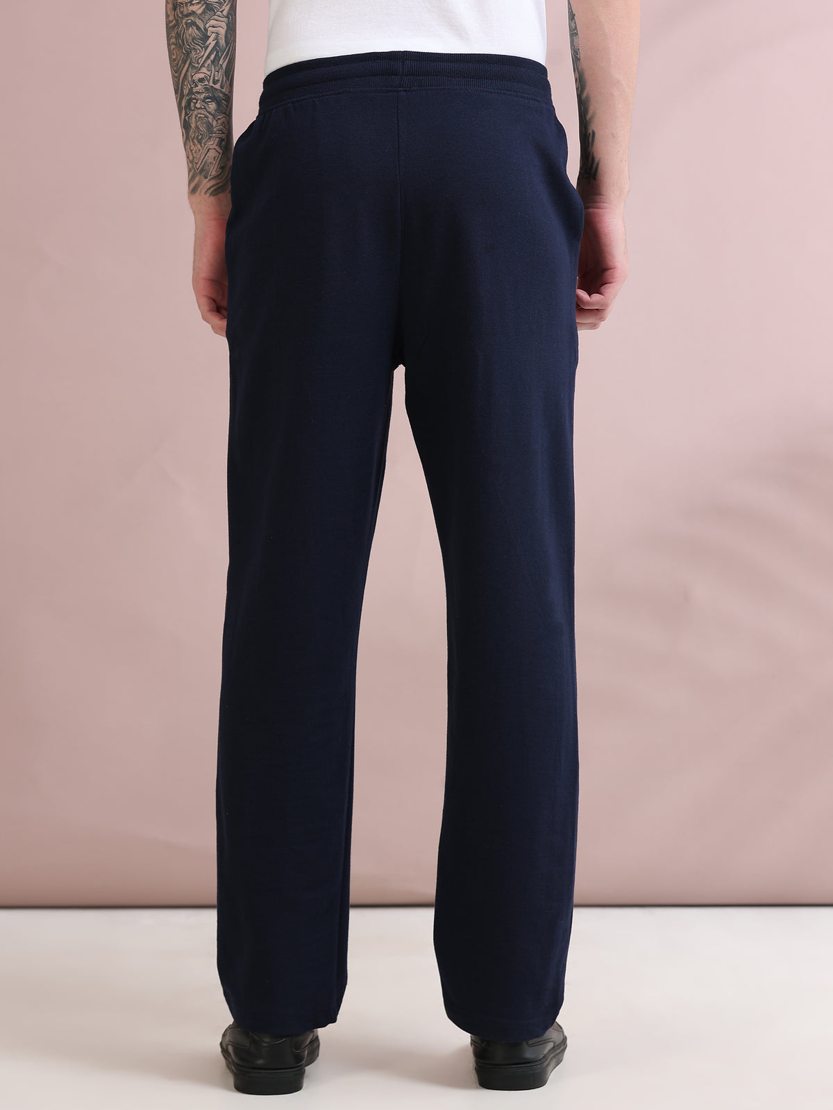ARDEUR ZEAL IN YOU Men's Relaxed Fit TypographyTrack Pants - Navy