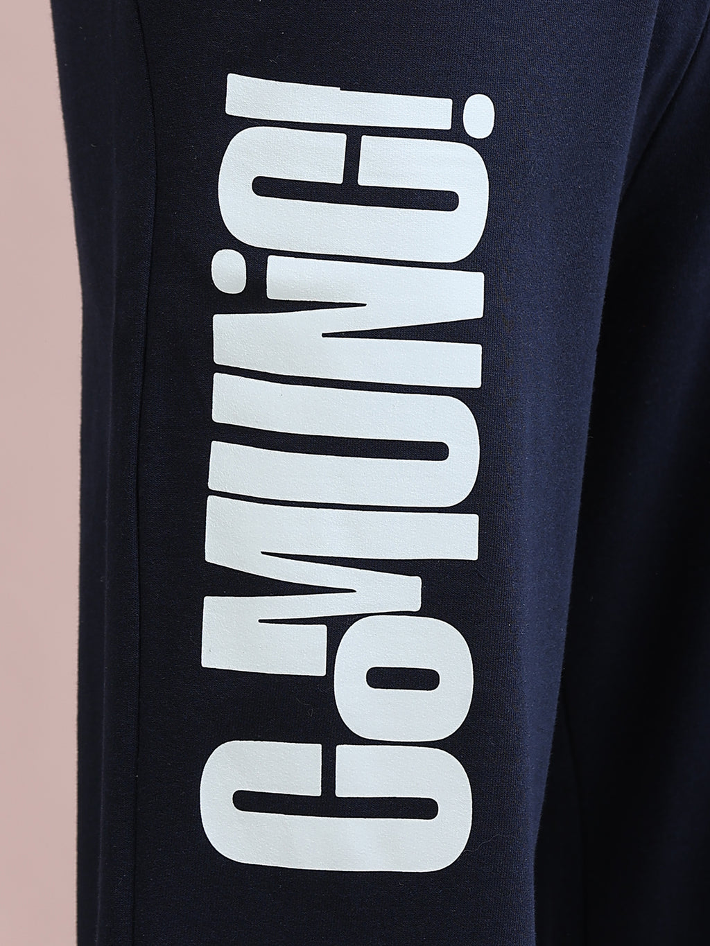 ARDEUR ZEAL IN YOU Men's Relaxed Fit TypographyTrack Pants - Navy