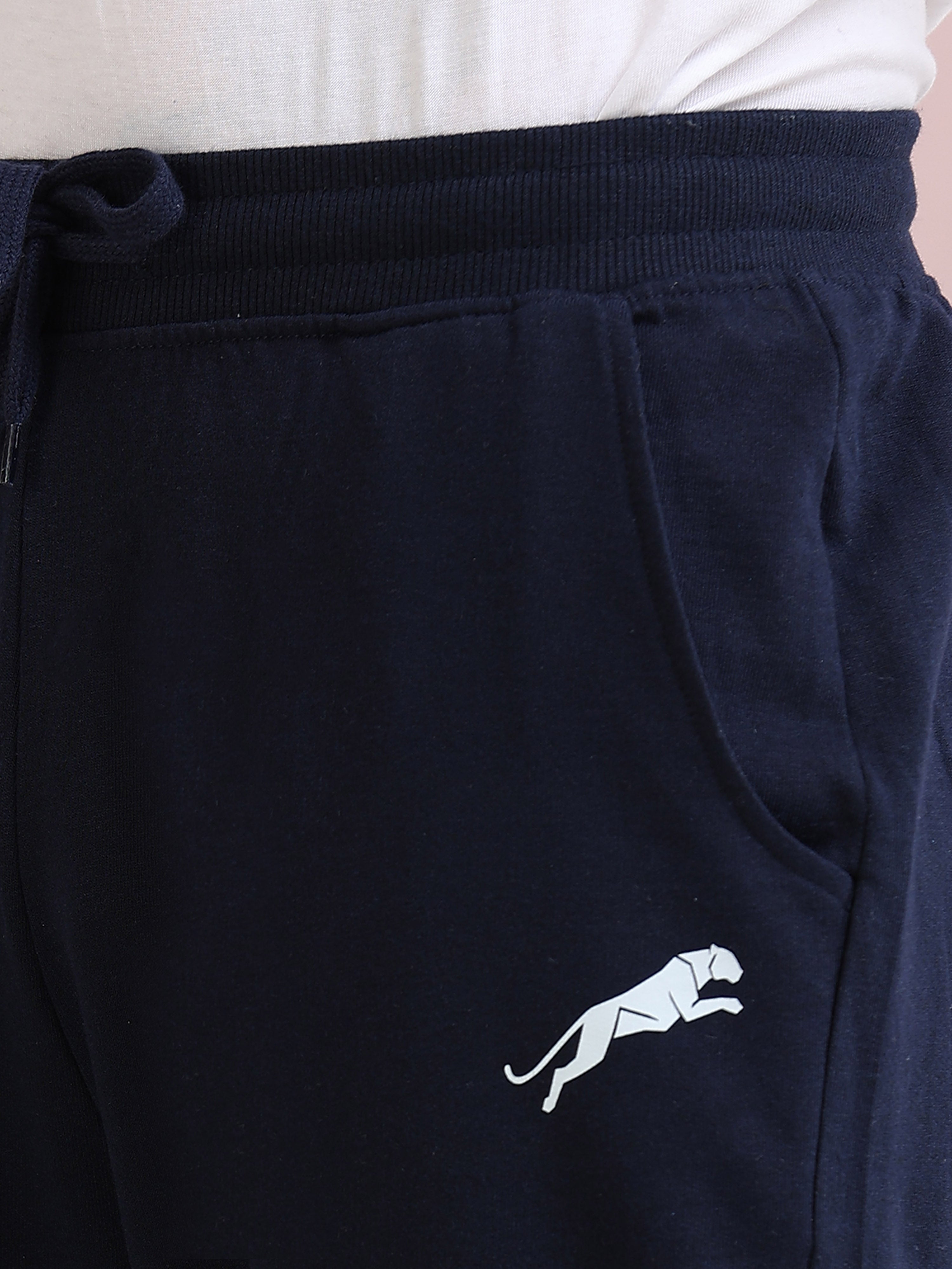 ARDEUR ZEAL IN YOU Men's Relaxed Fit TypographyTrack Pants - Navy