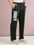 ARDEUR ZEAL IN YOU Men's Relaxed Fit TypographyTrack Pants - Olive