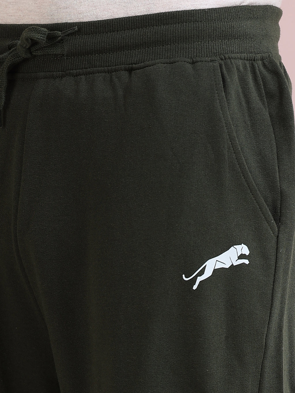 ARDEUR ZEAL IN YOU Men's Relaxed Fit TypographyTrack Pants - Olive