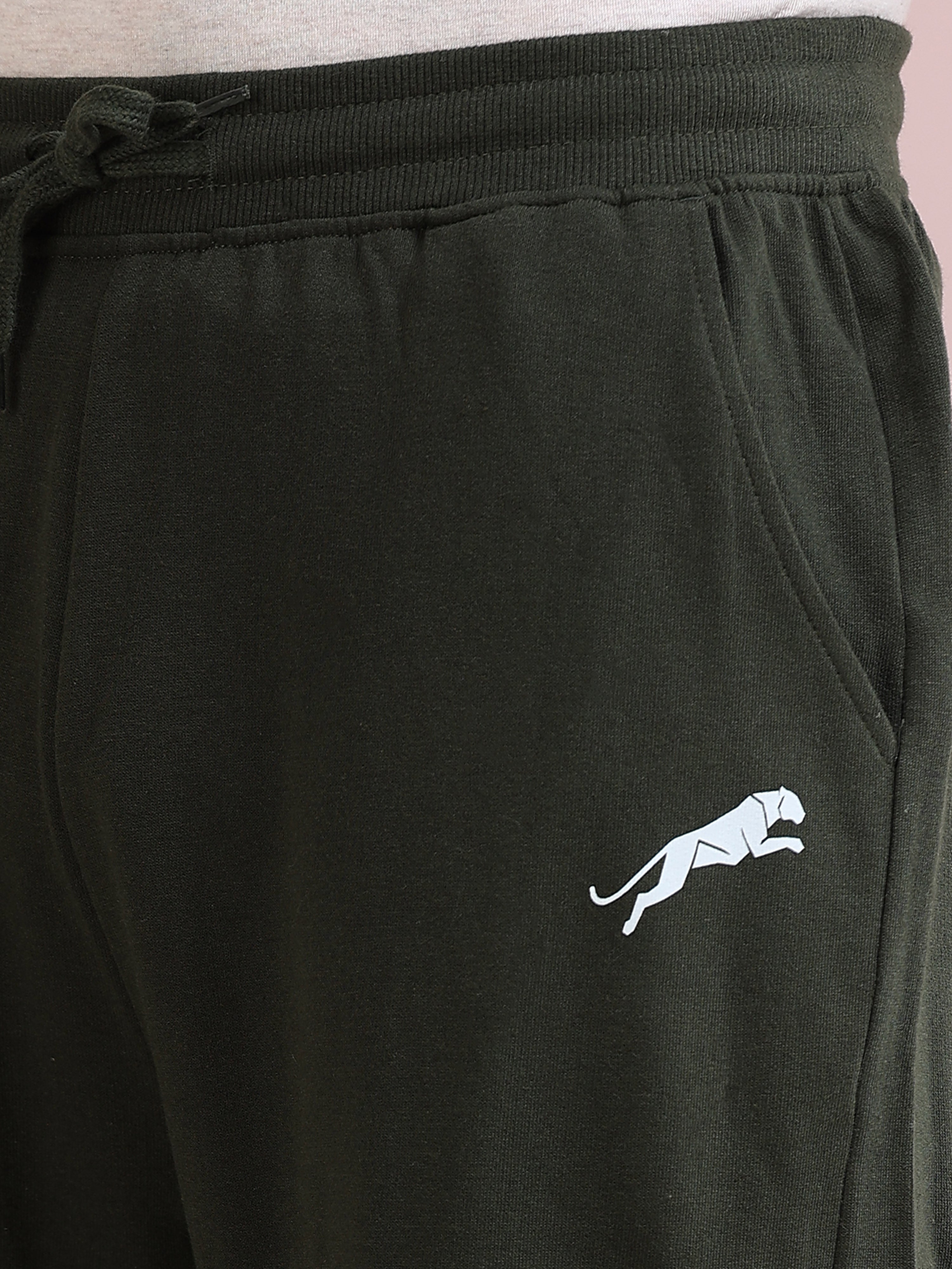 ARDEUR ZEAL IN YOU Men's Relaxed Fit TypographyTrack Pants - Olive