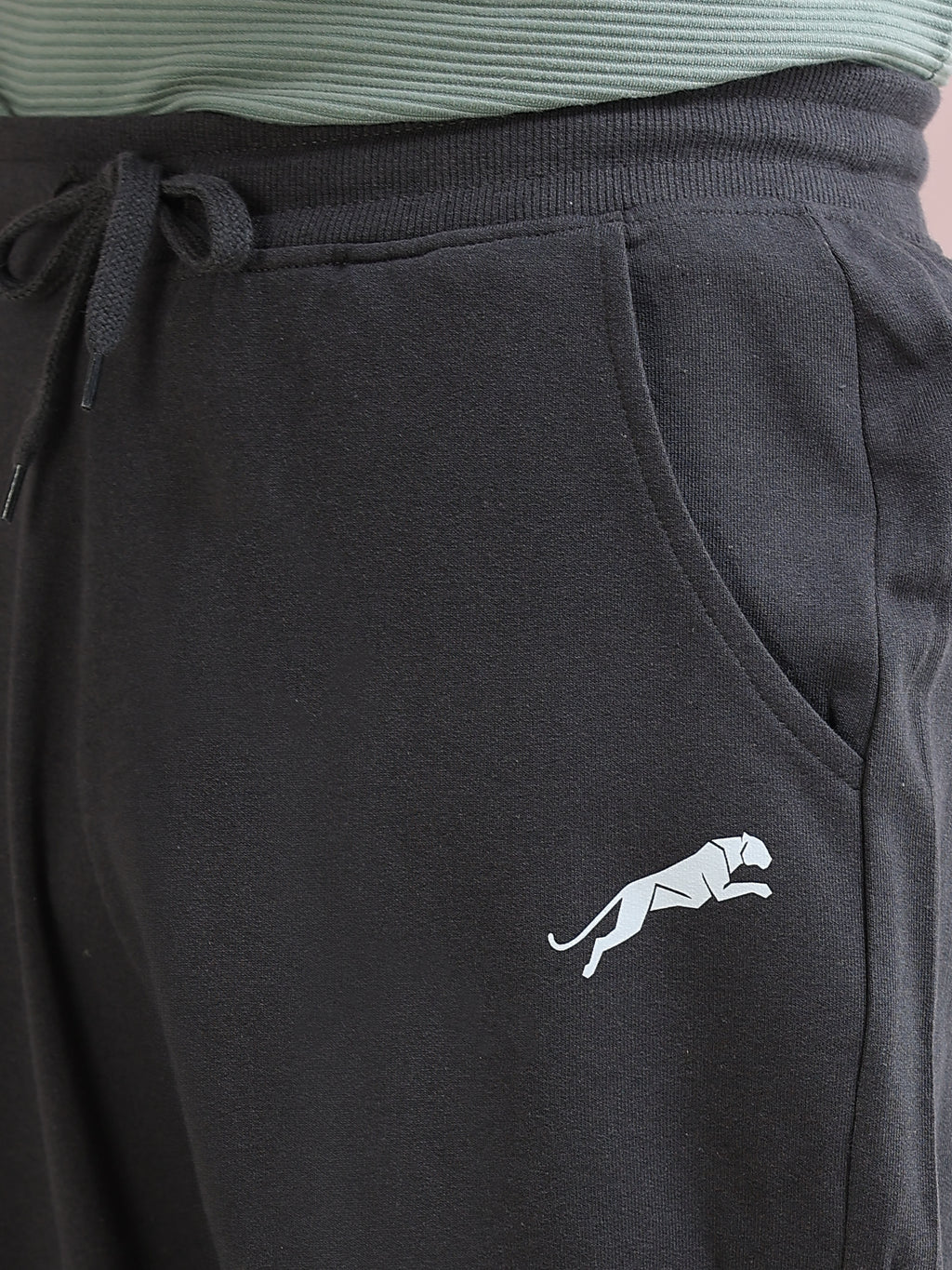 ARDEUR ZEAL IN YOU Men's Relaxed Fit TypographyTrack Pants - Steel Grey