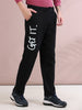 ARDEUR ZEAL IN YOU Men's Relaxed Fit Self Design Track Pants - Black