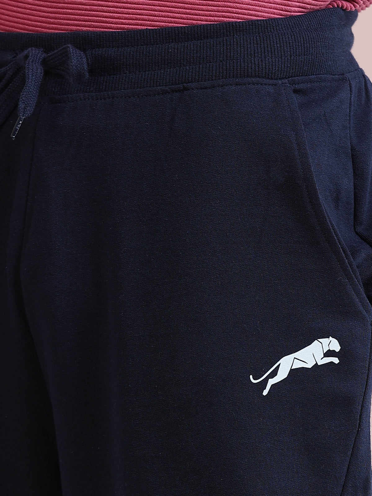ARDEUR ZEAL IN YOU Men's Relaxed Fit Self Design Track Pants - Navy
