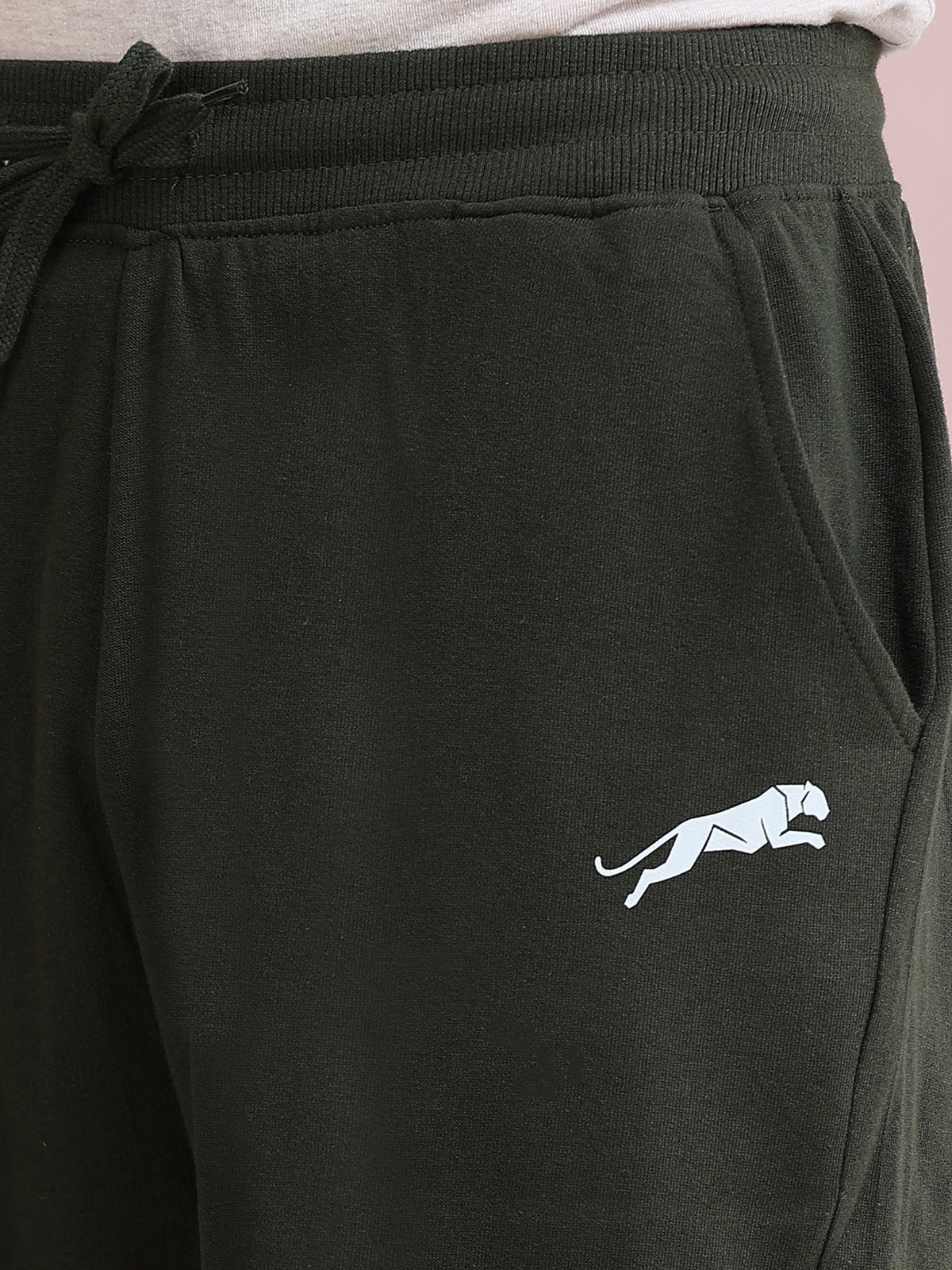 ARDEUR ZEAL IN YOU Men's Relaxed Fit Self Design Track Pants - Olive