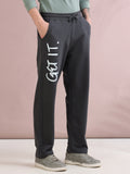 ARDEUR ZEAL IN YOU Men's Relaxed Fit Self Design Track Pants - Steel Grey