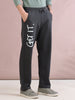 ARDEUR ZEAL IN YOU Men's Relaxed Fit Self Design Track Pants - Steel Grey
