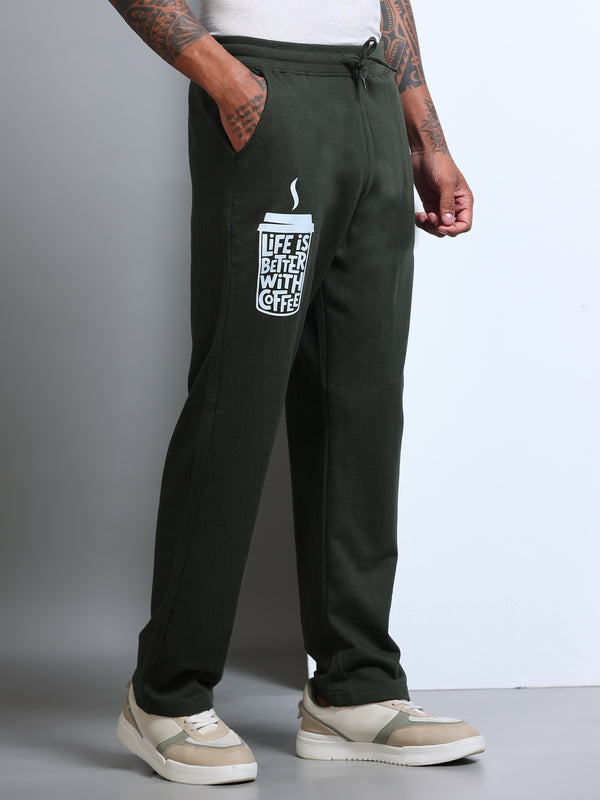 ARDEUR Men's Relaxed Fit Track Pants - Olive